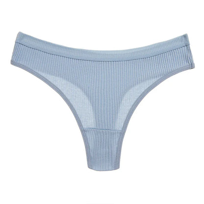 4Pcs Women's Panties G-Strings Set Fashion New Striped Soft Cotton