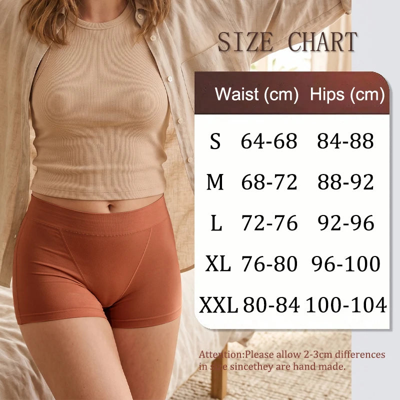 3Pcs Cotton Seamless Boyshorts Women's Sexy Low-Waist Safety Pants