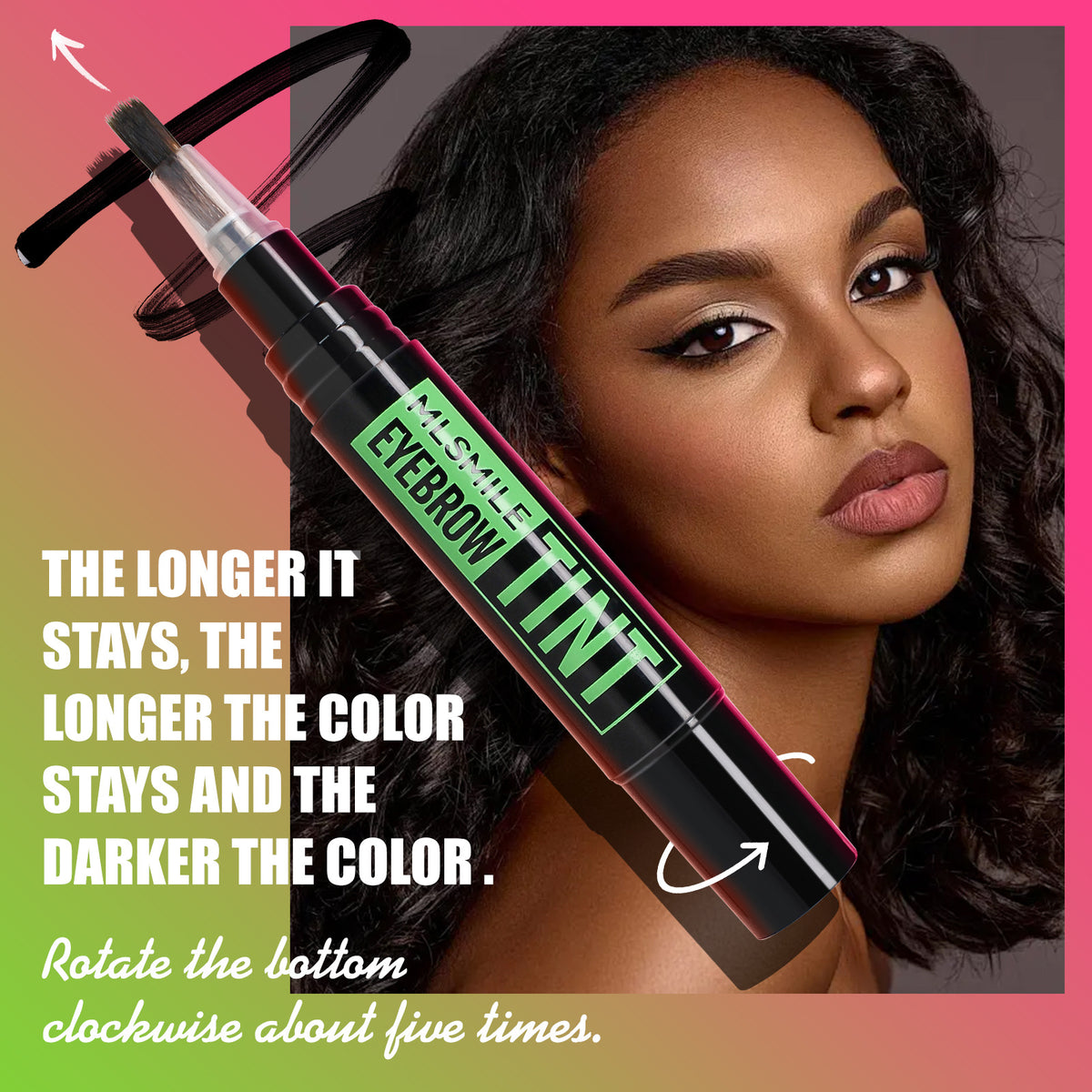 Women's Eyebrow tint product with stencil 