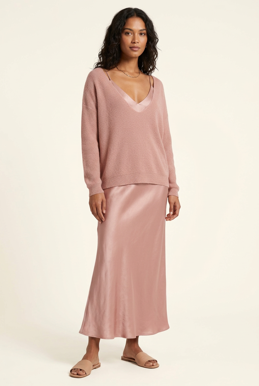 Blush pink outfit