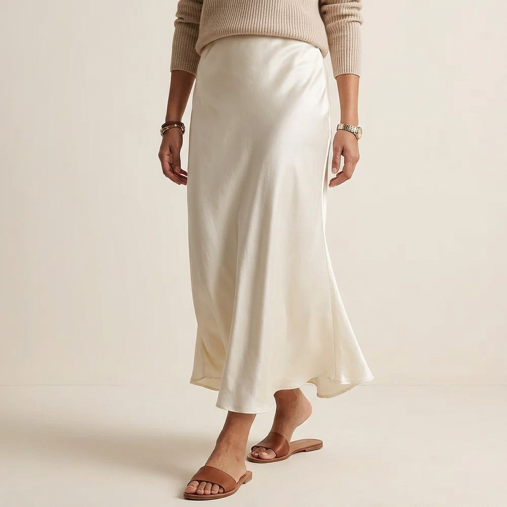 Cream satin detail